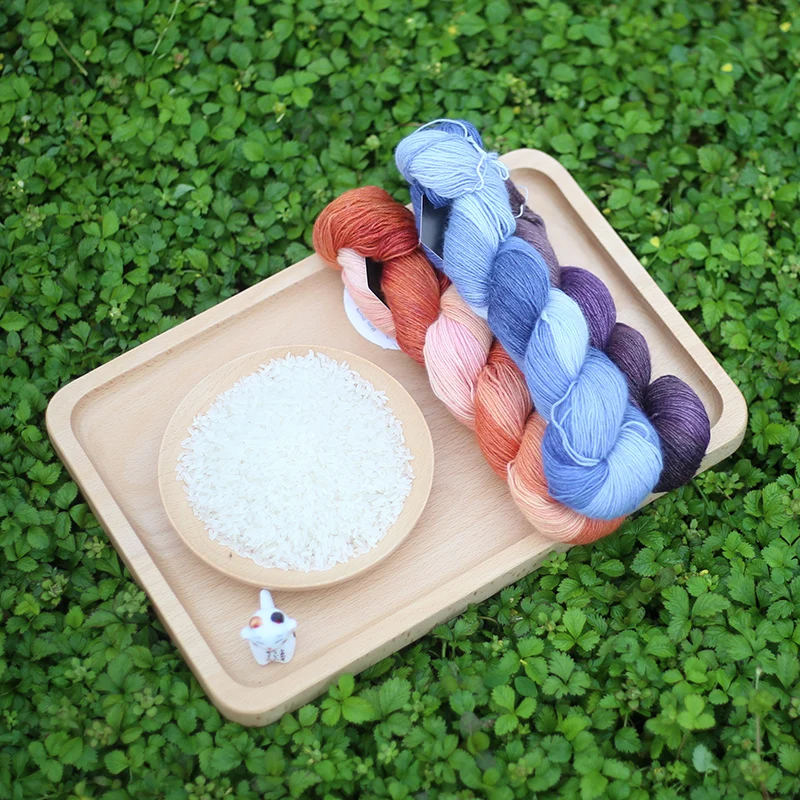 50 г Хэнк расписанная вручную норковая вискоза Шерсть смешанная с кашемиром Пряжа