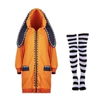 Аниме Косплей Костюм одежда Аниме юмодики Руна косплей костюм для девочек женское оранжевое пальто толстовки куртка на молнии пальто