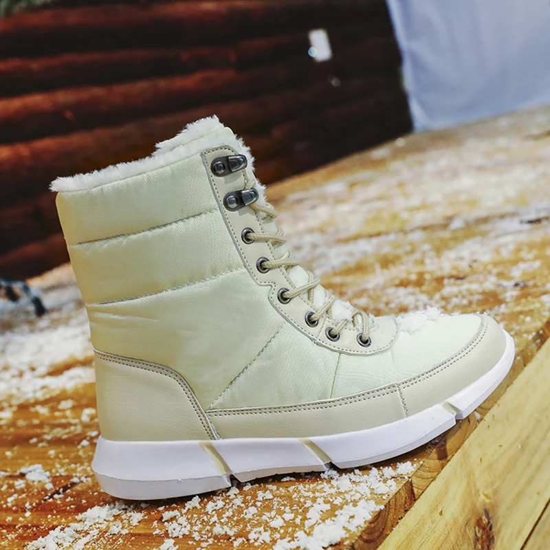 2019 новые модные зимние теплые мужские ботинки на меху Нескользящие мужская