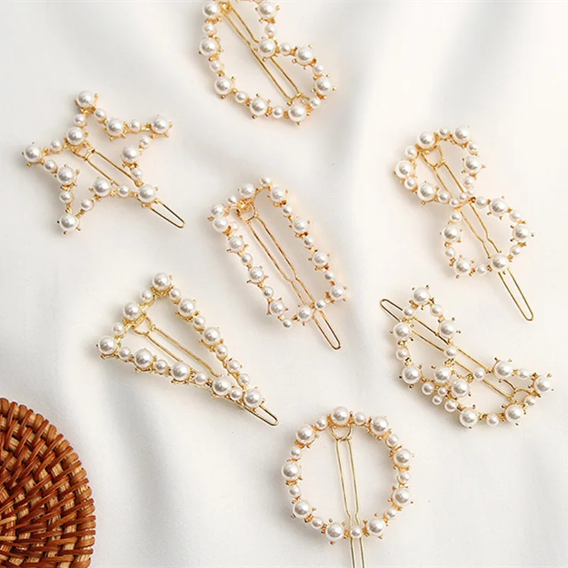 Женский зажим для волос с жемчугом 1 шт.|Шпильки и заколки волос| |