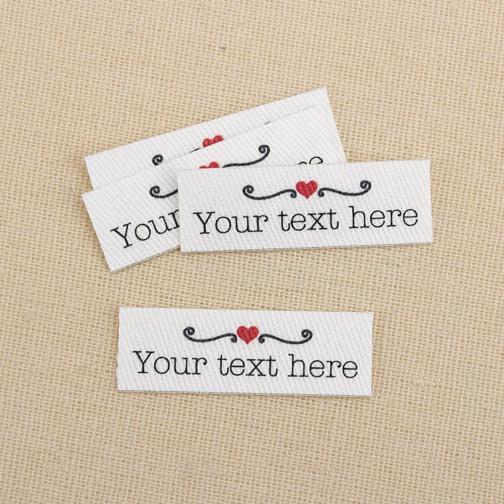 128 шт на заказ Гладильные этикетки логотип или текст персонализированный бренд