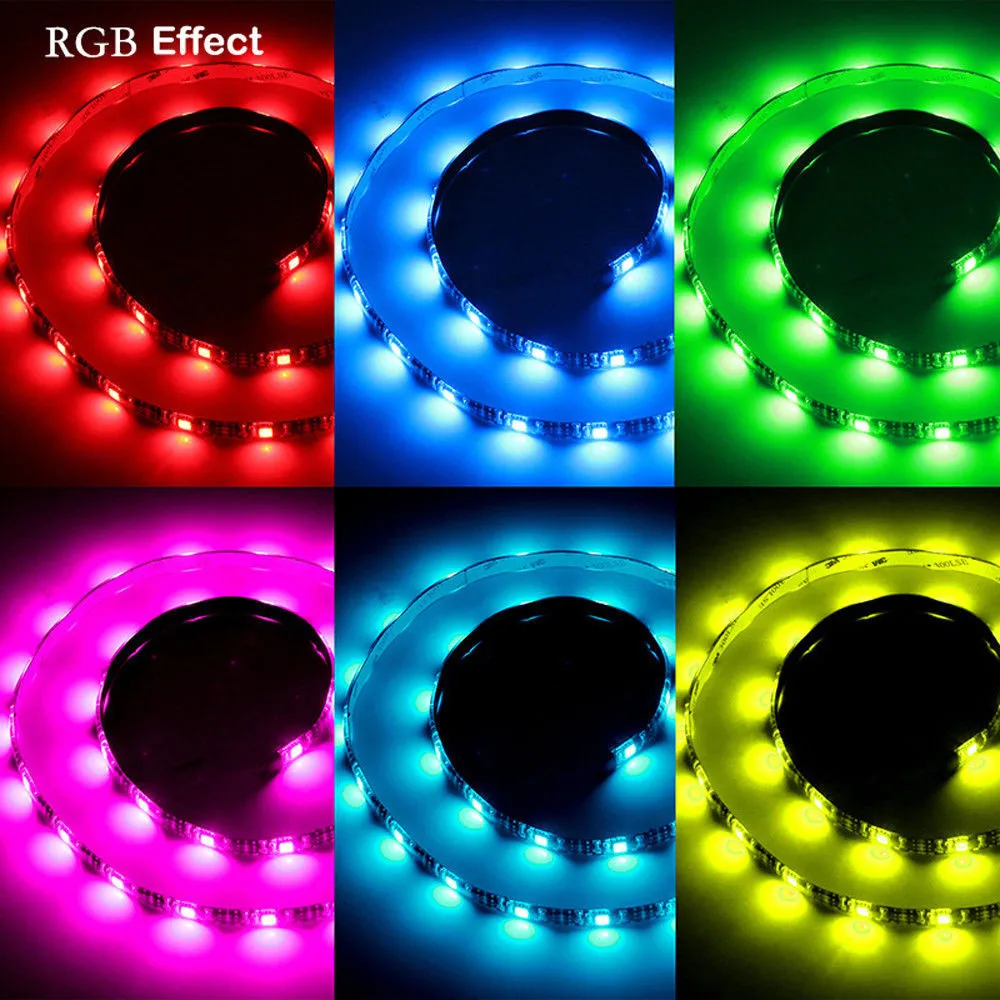 Светодиодная лента гибкая RGB 5050 SMD 2835 5/10/15 м 12 В пост. тока + удаленный контроллер