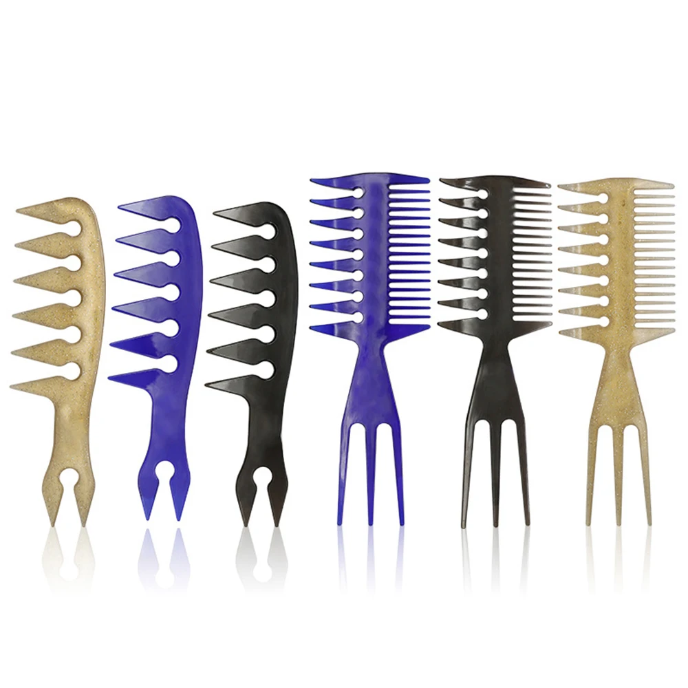 

Professional Wide-tooth Anti-static Double-sided Comb Hairbrush Fork Men Beard Hairdressing Brush Barber Shop Styling Tool Salon