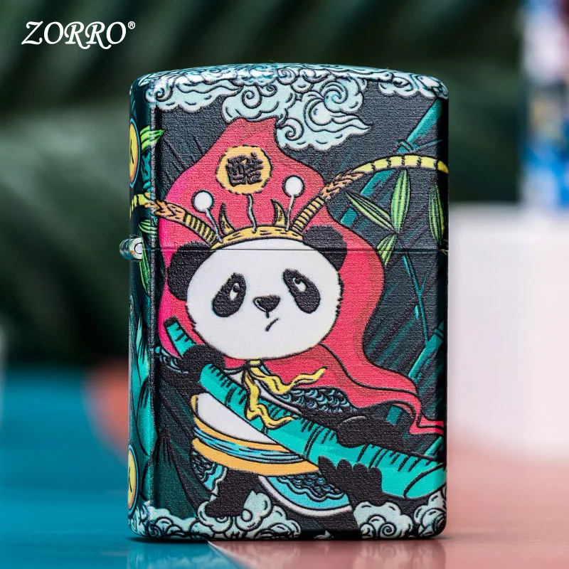 

Kerosene Lighter Zorro Personality National Tide Color Lacquer Xitian Learn From The Creative Windproof Kerosene Lighter Smoking