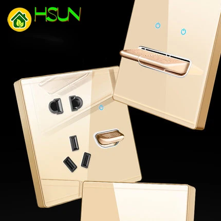 86 Тип шампанского переключатель с закаленным стеклом Сброс 1 2 3 4 gang 12 way Ретро