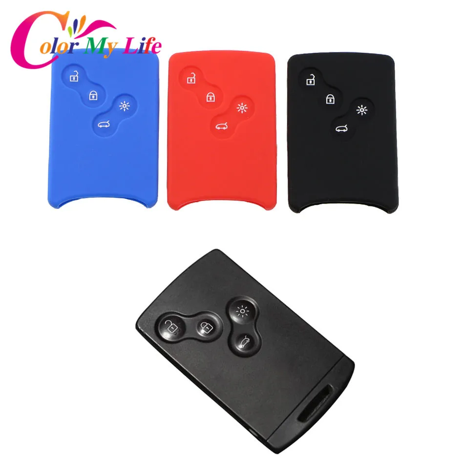 1 шт. силикагель Чехлы для ключей автомобиля чехол держатель Renault Clio Scenic Megane Duster