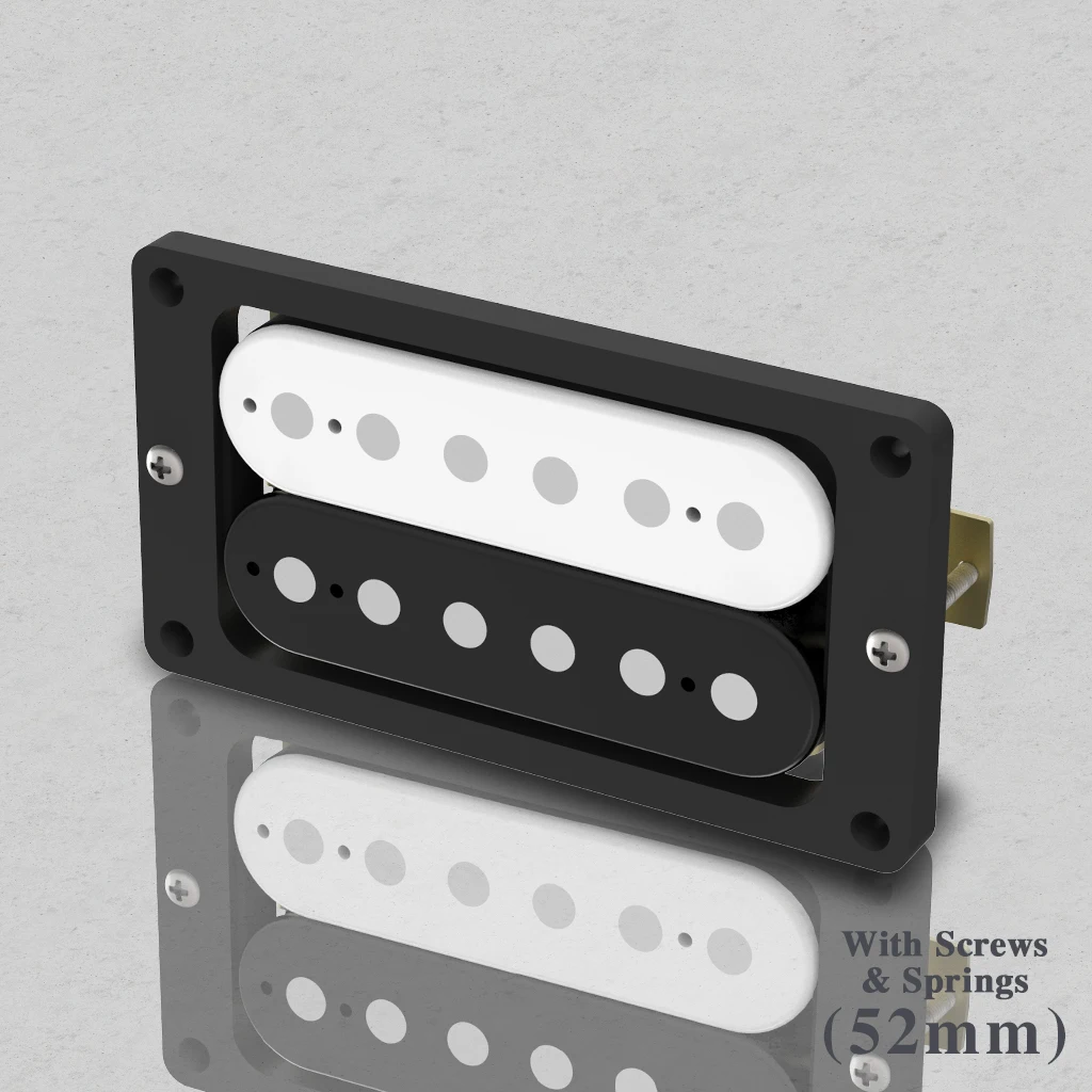 

NAOMI Electric Guitar Humbucker Pickups Double Coil Guitar Bridge Pickup 52mm w/ Black Cover Frame For LP Style Guitar