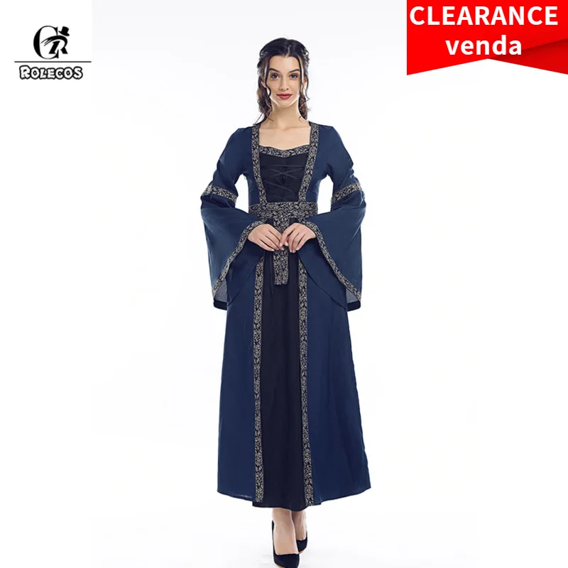 ROLECOS женское платье Средневековый Ренессанс в стиле ретро для женщин костюм