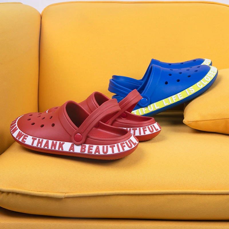 

Women Beach Shoes 2021 Fashion Garden Shoes Non-slip Breathable Sandals Hole Girls Woman Slippers Summer High Quality Footwear