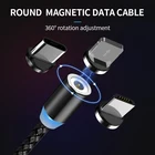 Магнитный кабель зарядное устройство Micro USB Type C быстрый USB C кабель 2.4A Быстрая зарядка USBCType-C провод для iPhone Samsung кабель
