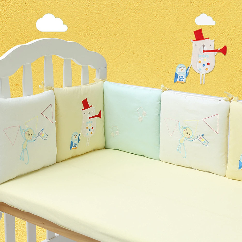 6 шт./лот хлопок для детской кроватки протектор новорожденных Накладка детей