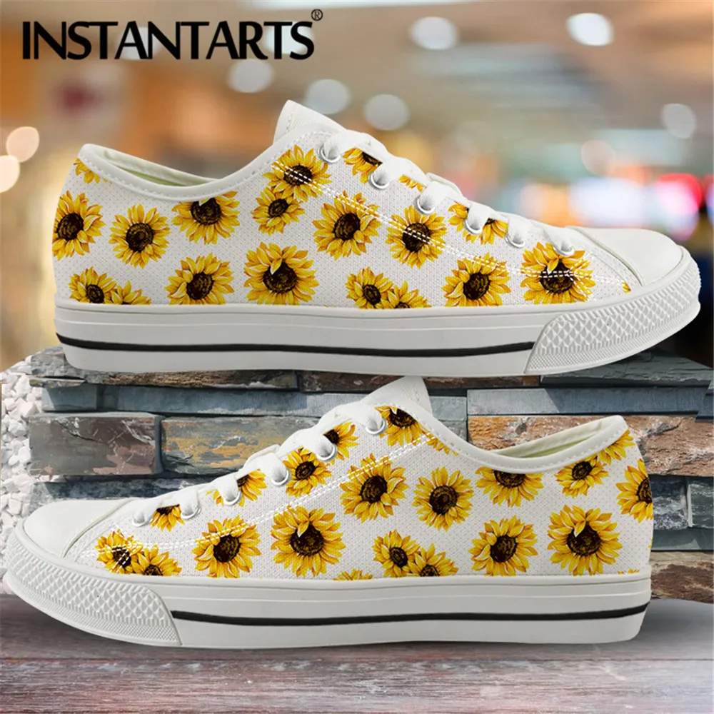 Женские холщовые туфли INSTARTANTS повседневная обувь на плоской подошве с желтым