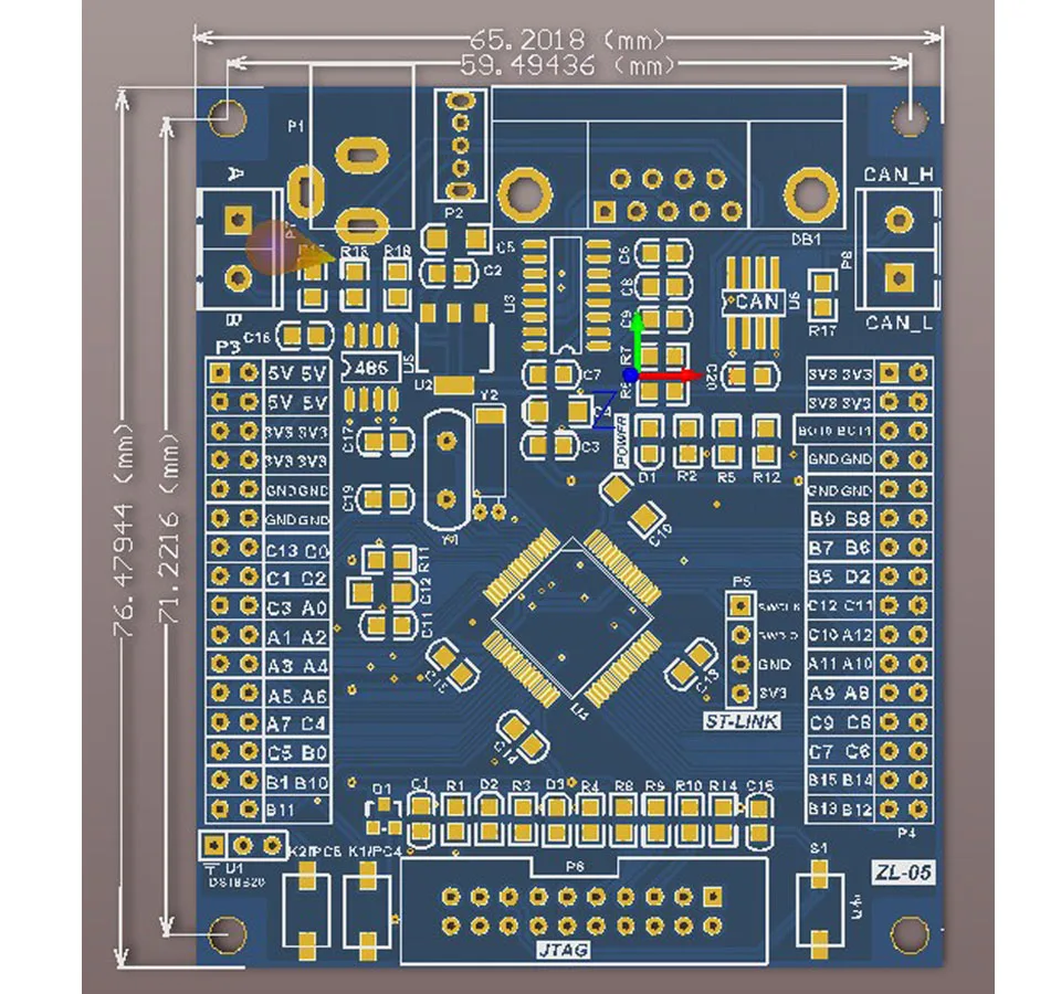 STM32F103 Arm Cortex M3,      MCU STM32 Discovery LQFP64 Pin  RS232 CAN RS485, 1