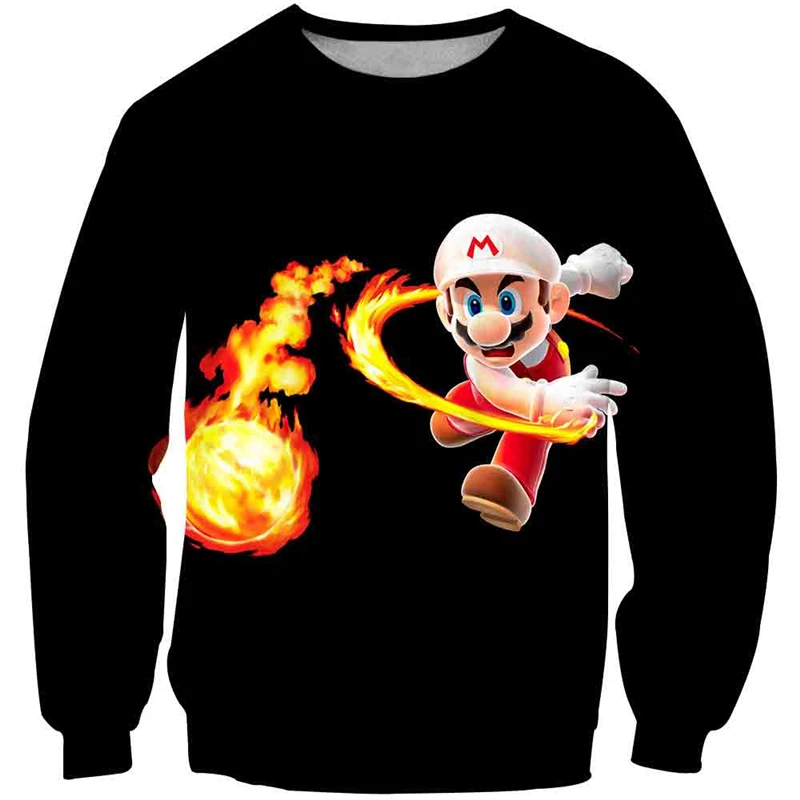 2020 Autumn New Style 3d O-neck Hoodies Cartoon Super Mario 3D Print Hoodie Sweatshirt funny casual Pullover Jacket Coat Tops | Мать и