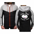 Новинка весна-осень 2021, мужская толстовка с капюшоном в стиле хип-хоп, мужская повседневная модная теплая толстовка на молнии, мужская Толстовка