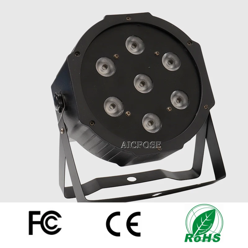 6units 7*12w led lamp beads 7x12W Par lights RGBW 4in1 flat par dmx512 disco professional stage dj equipment | Лампы и освещение