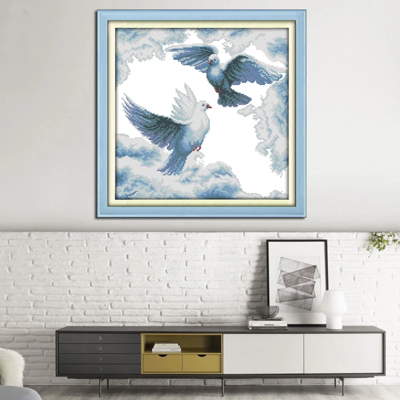 Набор для вышивки крестиком голубь DMC14CT | Дом и сад