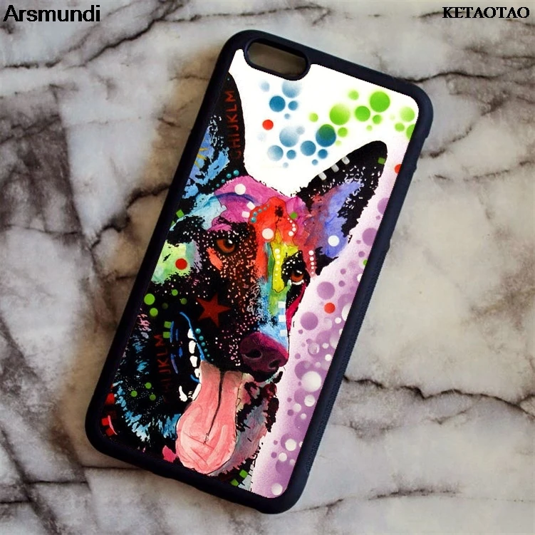 KETAOTAO 2018 German Shepherd dog Phone Cases for iPhone 4S 5C 5S 6 6S 7 8 Plus X Case Soft TPU Rubber Silicone |