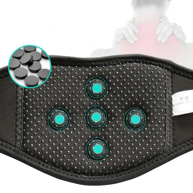 

1 Pcs Neck Belt Self-heating Magnetic Wrap Protect Support Massager Health Care