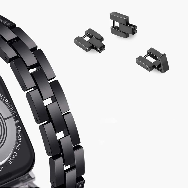 Алмазный ремешок для наручных часов Apple Watch, версии 40 мм, 38 мм, 42 мм, 44 мм наручных часов IWatch серии 5/4/3/2/1 Нержавеющая сталь браслет для женщин ремешок для часов из нержавеющей стали