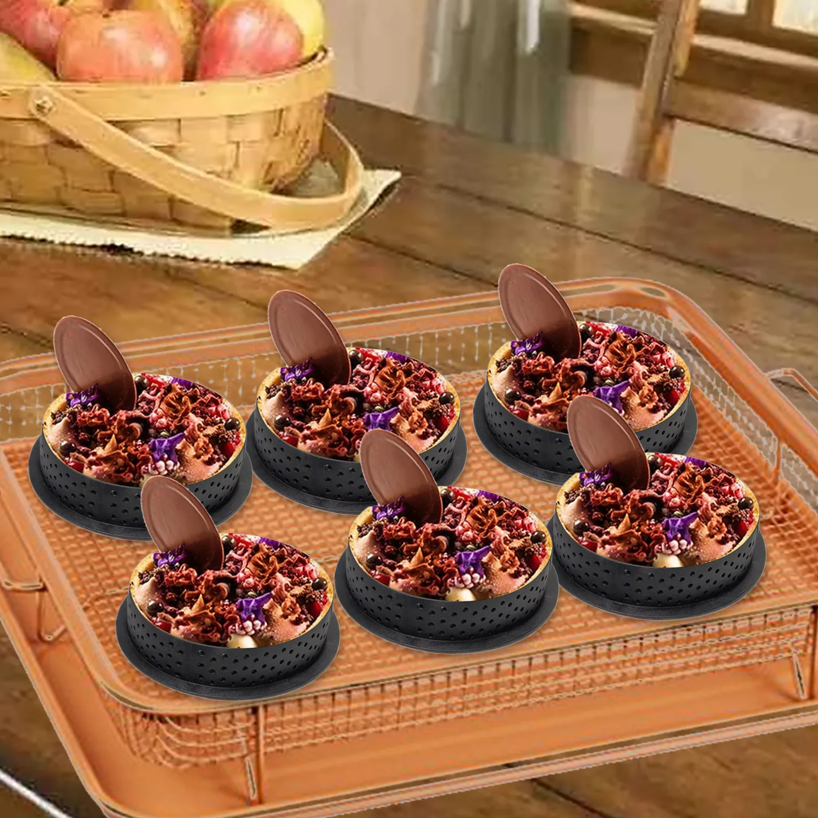 Молд круглая башня кольцо режущая форма Пластиковая Сетка для торта выпечка