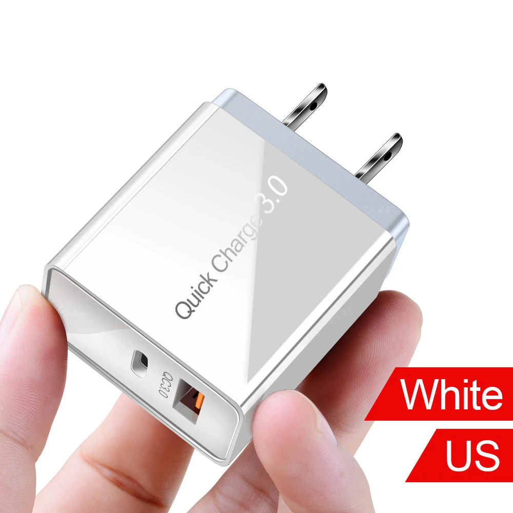 Udyr Quick Charge 4,0 3,0 36 Вт USB зарядное устройство Тип C QC 4,0 3,0 зарядное устройство для samsung S10 plus PD 3,0 быстрое зарядное устройство для iPhone 11 Pro - Тип штекера: US White