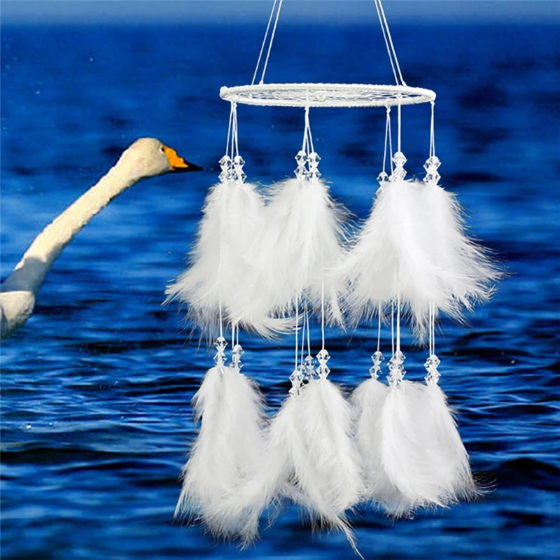 Брелок для ключей в виде Ловца снов Dream висячие украшения с перьями Подарочные