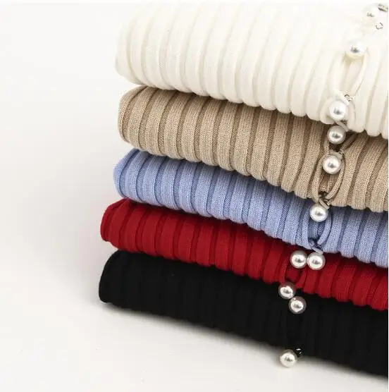 2020 Autumn New Stylish Knitting Single Breasted Pearl Cardigan Sweater Woman Deep V-neck Long Sleeve Jumper Kleding Jerseis |