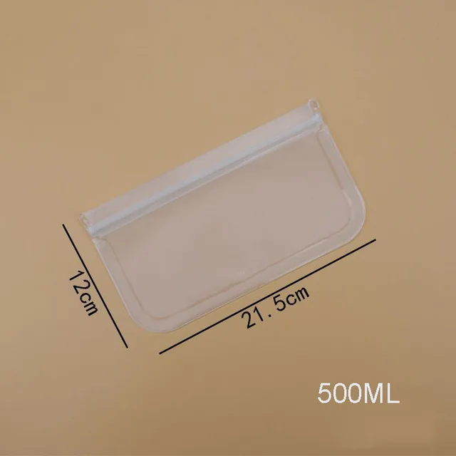 1pcs 12x21.5 Силиконовая сумка для хранения продуктов, многоразовая свежая сумка на молнии, герметичные емкости для хранения продуктов, контейнеры, сумка, одобренная FDA, BPA бесплатно - Цвет: 1pcs 12x21.5