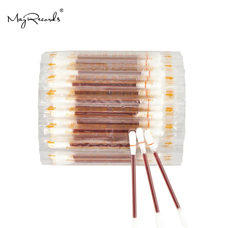 100 шт. идеалпласт одноразовый Медицинский Йод ватных палочек бар с йодом для