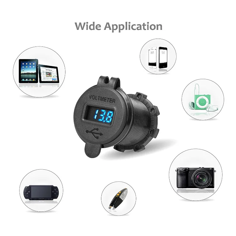 Зарядное устройство QC 3 0 с двойным USB портом водонепроницаемое 18 Вт и (36 Вт)