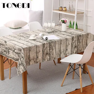 Скатерть TONGDI в стиле ретро классическое холщовое водонепроницаемое