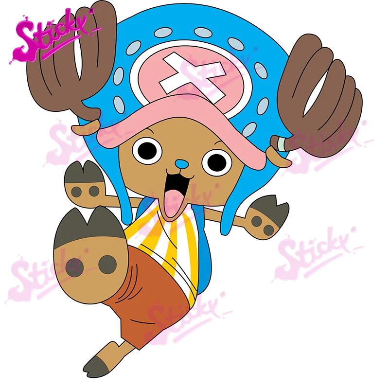 

STICKY Cute Deer Chopper Anime Car Sticker Decal for Bicycle Motorcycle Accessories Laptop Helmet Trunk Wall Stickers