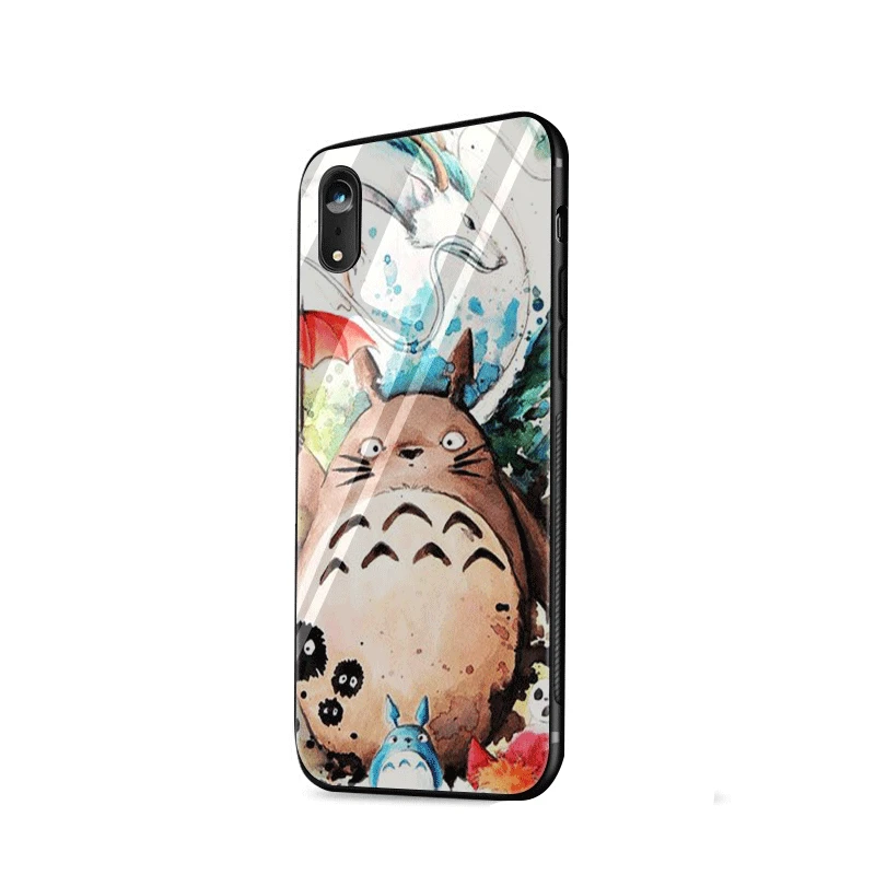 Spirited Away Totoro Glass Case For iPhone 5 5s SE 6 6s 7 8 Plus 11 Pro X XR XS Max Cover |
