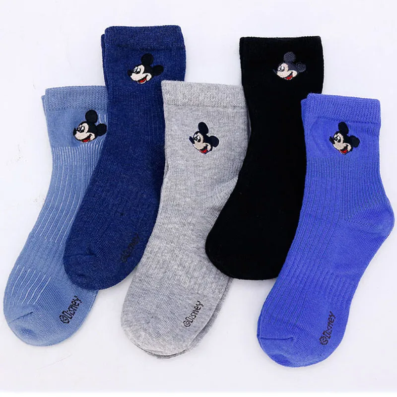 

Disney Children's Socks Cotton Cartoon Mickey Mouse Short Baby Girl Socks Summer Soft Cute Boys Socks 5 Pairs/lot Suitable 2-12Y