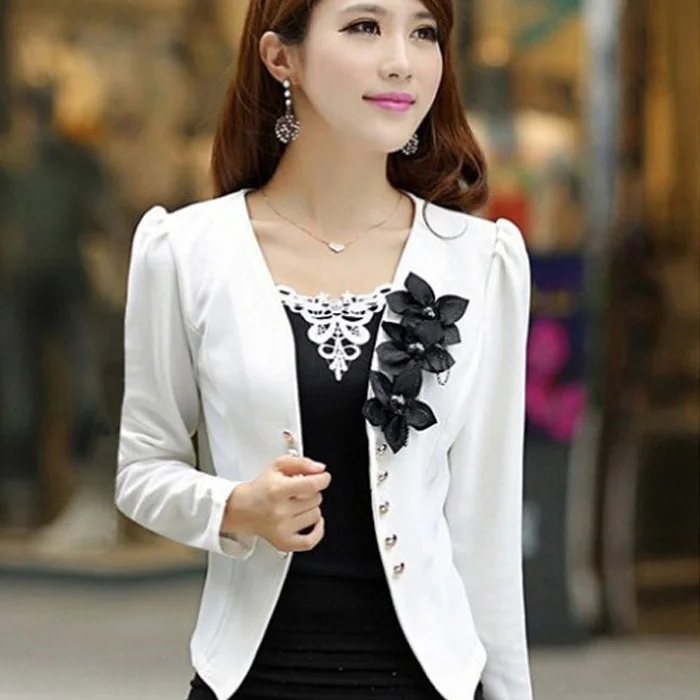 

New blazer female 2021 slim outerwear blazer elegant spring autumn outerwear coat plus size women ladies jacket clothes