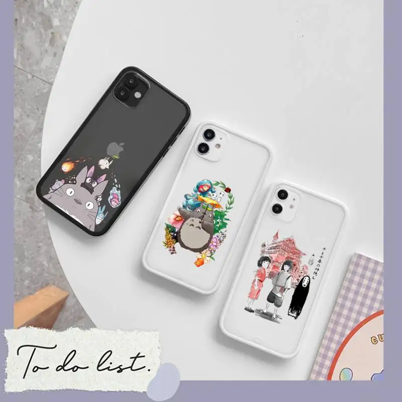 

Spirited Away Totoro anime Phone Case matte transparent For iphone 7 8 11 12 plus mini x xs xr pro max cover