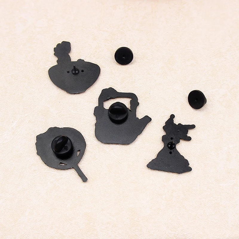 Брошь с эмалью лотос в виде чаши значок на лацкан форме цветка персика веером