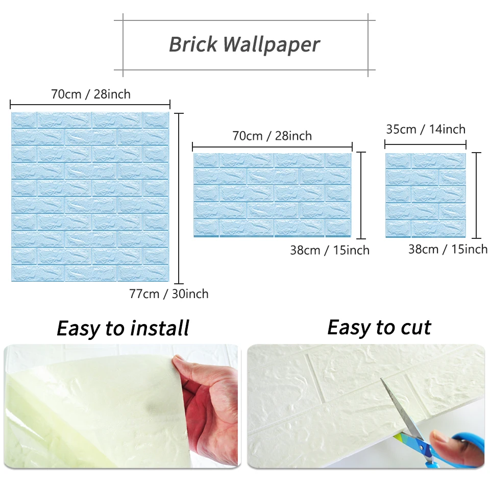 10pcs 3d wall sticker diy brick stone pattern self adhesive waterproof wall paper kitchen backsplash bathroom wall tile stickers free global shipping