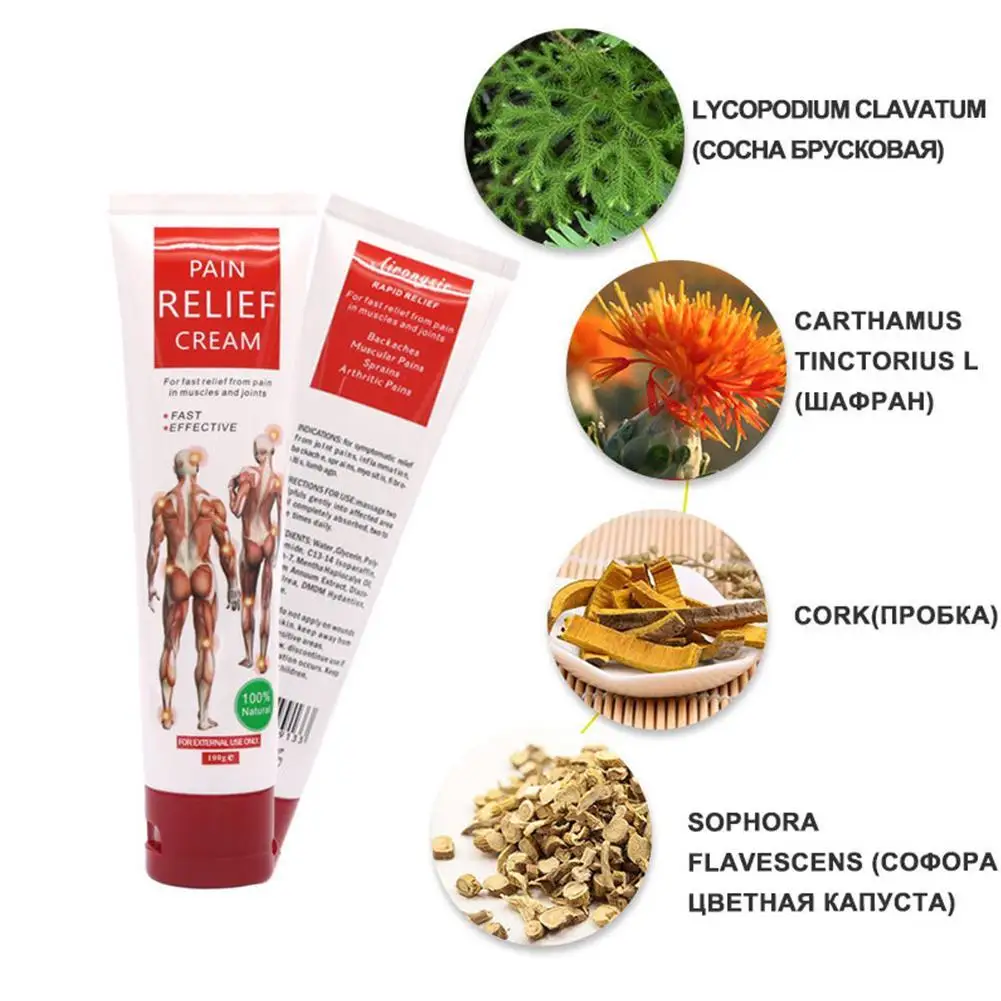 100g Pain Relief Cream In Muscles Massage Joints Muscle Ointment Injured Body Reliving | Красота и здоровье