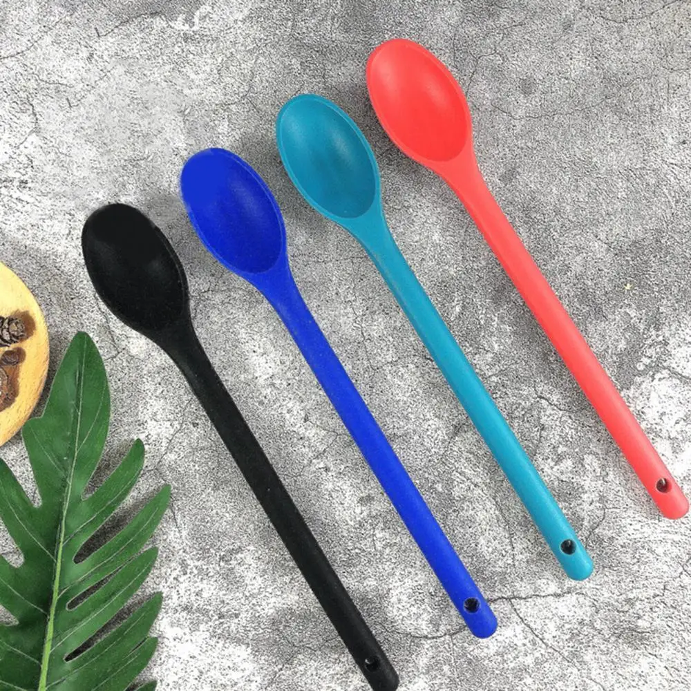 One Piece Design Food Stirring Cooking Tool Non-stick Silicone Long Handle Mixing Spoon Kitchen Utensil Tools | Дом и сад