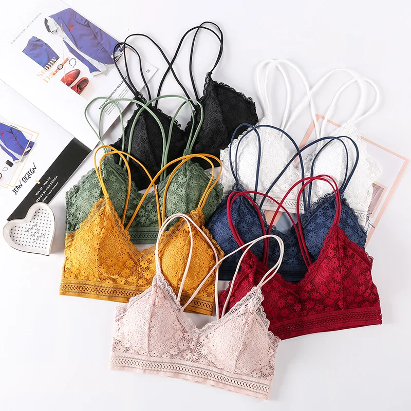 Женские цветочные кружевные комплекты бюстгальтеров бесшовное нижнее белье
