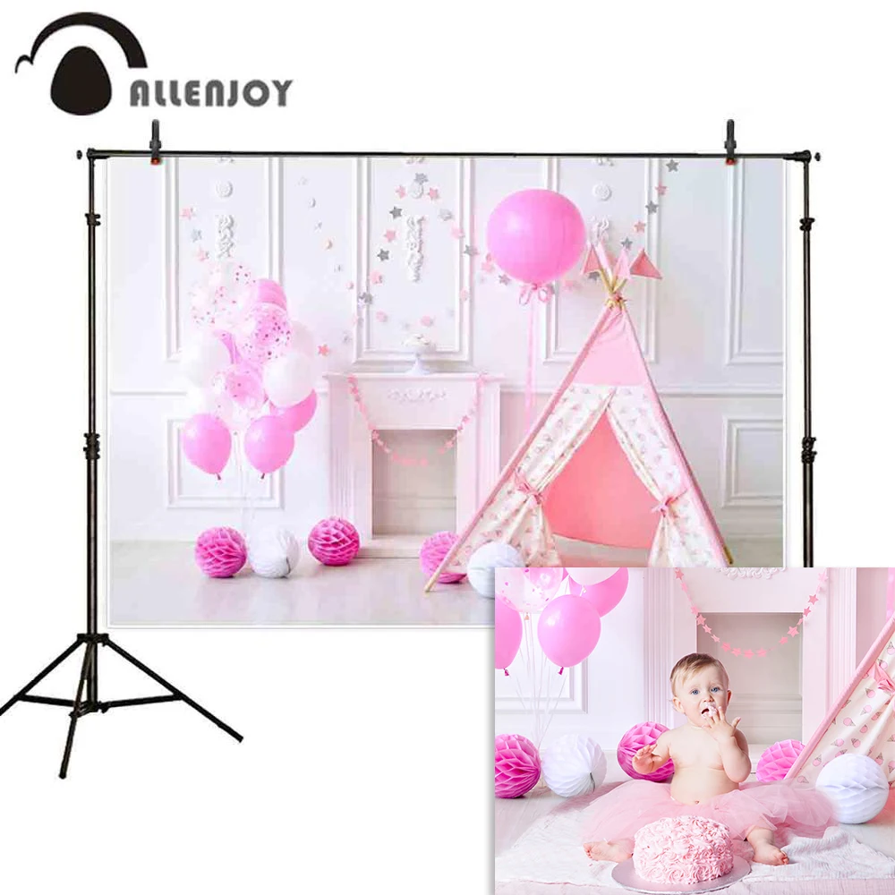 

Allenjoy 1st birthday backdrop photography smash cake baby shower real shot photocall photophone photozone studio background