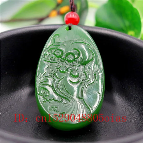 Ожерелье с подвеской в виде зеленой золотой рыбки из натурального китайского