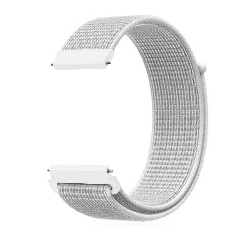 Summit White 20 мм 22 мм часы нейлоновый ремешок для Huami Amazfit BipSport петля ремешок для Huami Amazfit GtR 47 мм 42 мм ремешок/Stratos/Pace - Цвет ремешка: Summit White