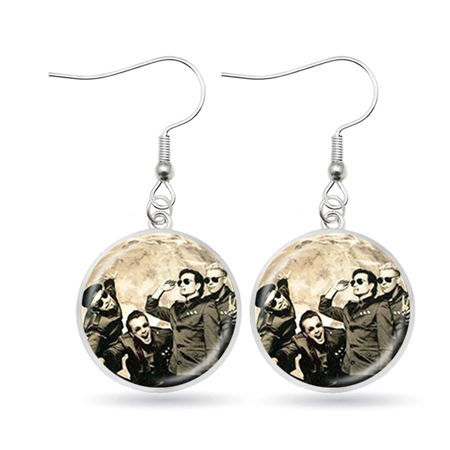 New Trendy Pop Rock Band U2 Earrings Pins Steampunk Dangle Stainless Steel Aretes Jewelry | Украшения и аксессуары