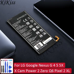 Для LG Google Nexus G 4 5 5XX Cam Power 2 Zero Q6 Pixel 2 XL E980 D820 Megalodon D8 аккумулятор BL-T5 BL-T9 BL-T19 BL-T35 BL-T24