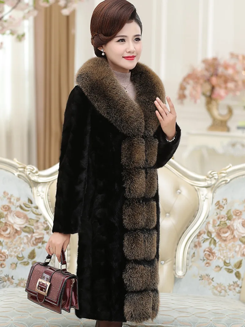 Роскошное пальто из натурального нарезного меха норки зимняя женская верхняя