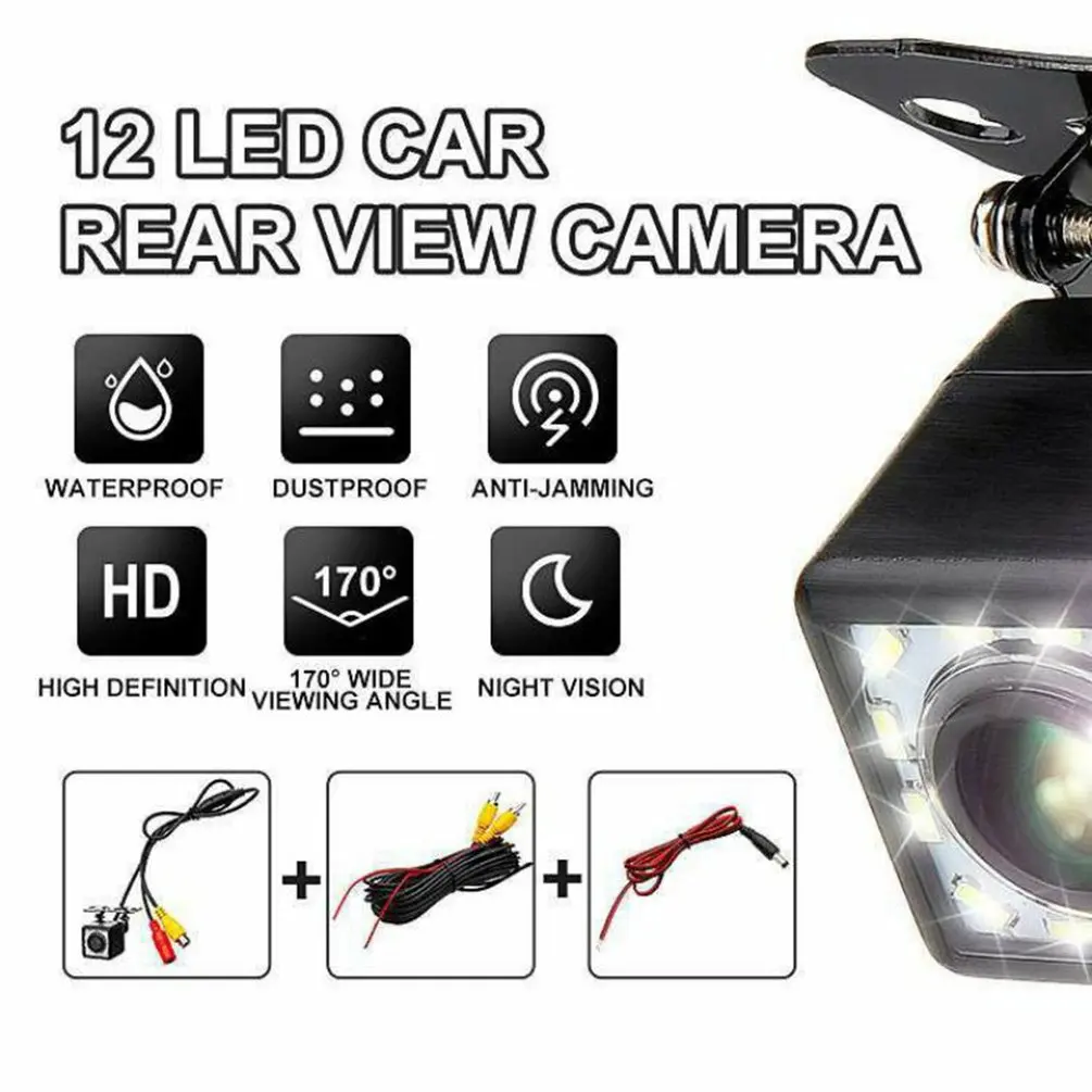12 Led Hd Автомобильная камера заднего вида парковочная ночного видения