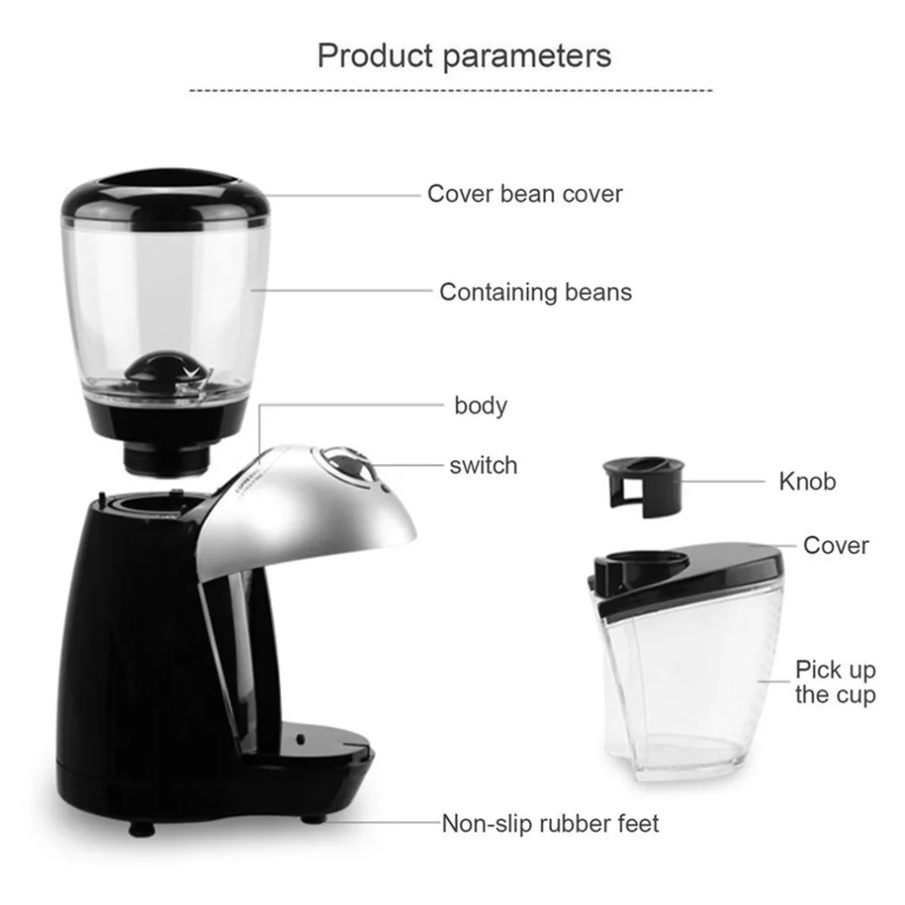 

Electric Coffee Grinder Maker Professional Coffee Grinder Home Use Electric Grinding Machine Equipped With 420 Stainless Steel